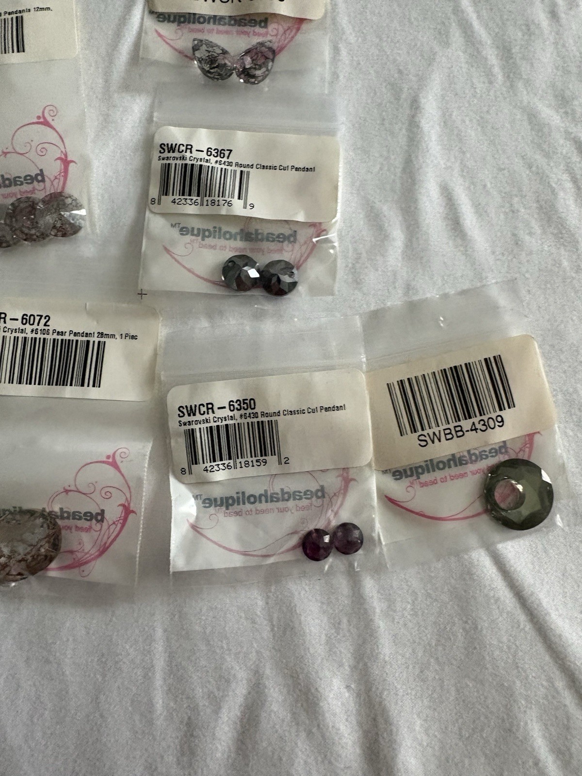 Vintage Swarovski Crystal Lot (Mixed Lot Of 33 Pendants, Round, Beads)