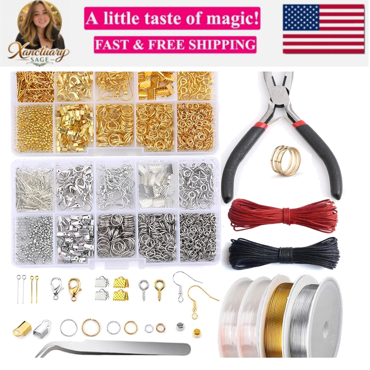 Jewelry Making Supplies Kit for Adults, Jewelry Repair Kit with Pliers, Findi…