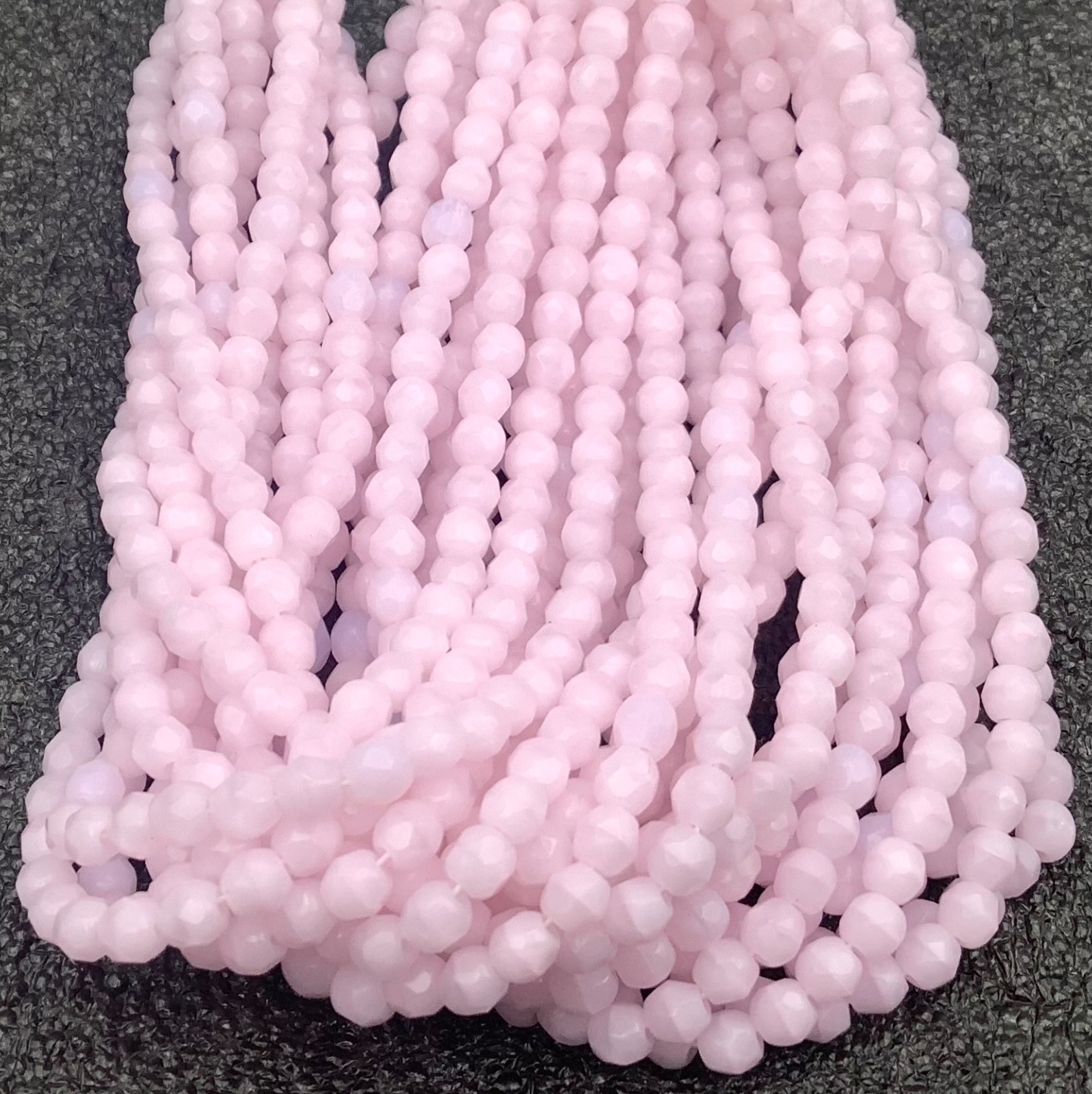 600 Beads Czech Pink Round-4mm Faceted fire Polished Glass beads-#14429