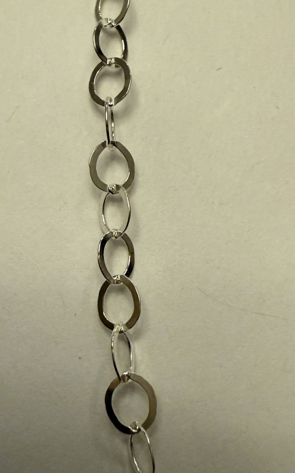 3.8mm flat round cable chain sterling silver 5ft