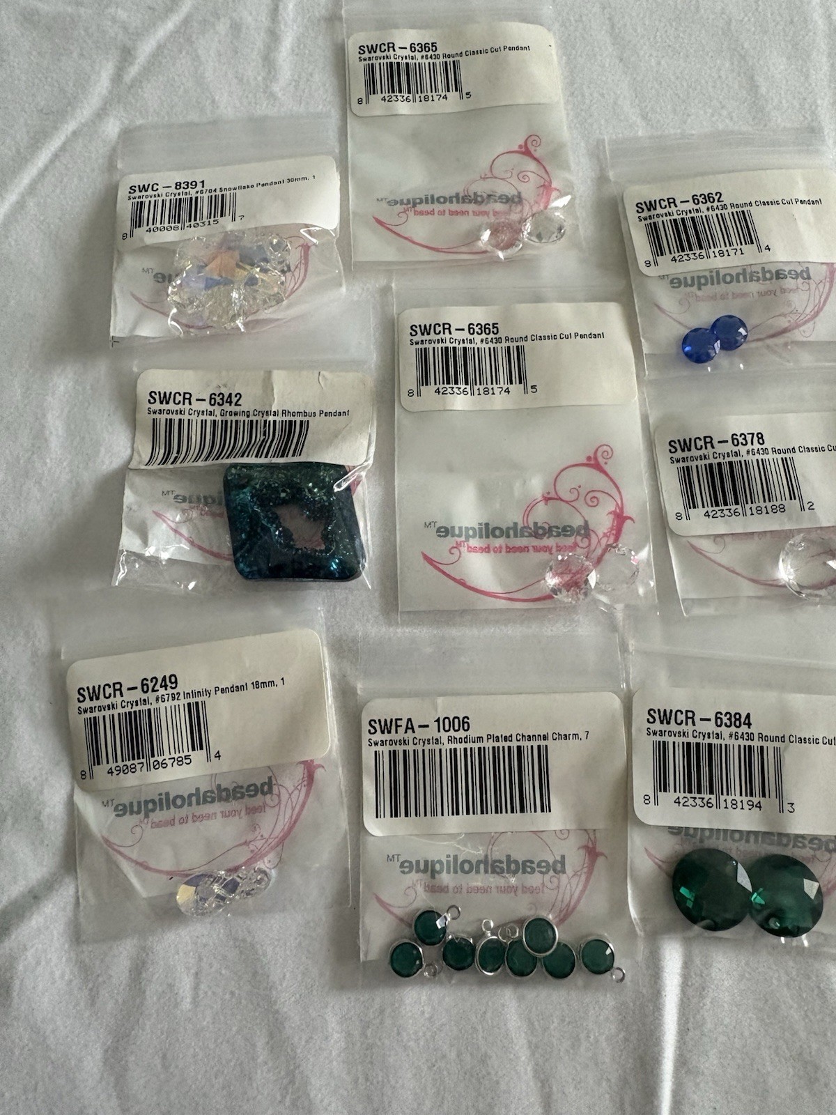 Vintage Swarovski Crystal Lot (Mixed Lot Of 33 Pendants, Round, Beads)