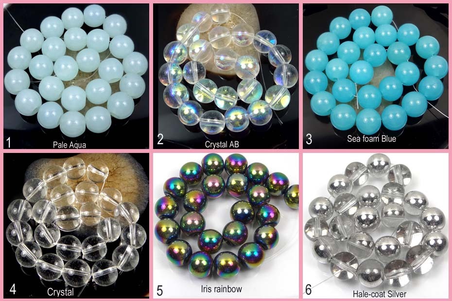 12-14mm Czech Glass Smooth Round Beads – choose color (20pc)