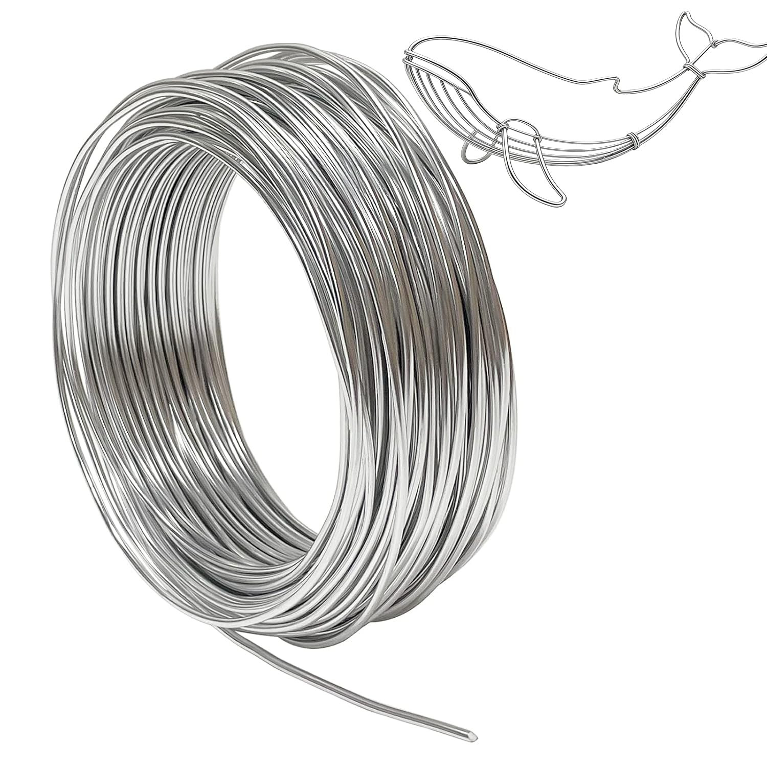 12 Gauge Aluminum Craft Wire – 100 Feet Flexible Metal Wire for Jewelry Makin…