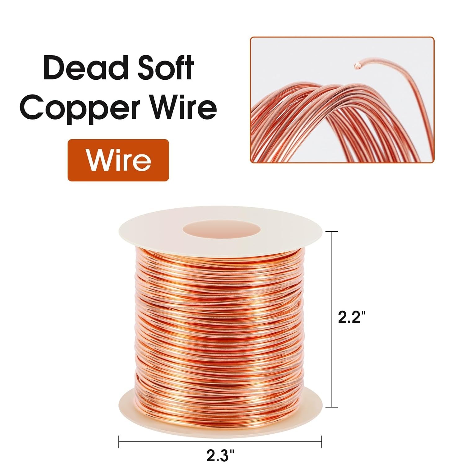 18 Gauge/ 1.0 mm 213 Feet 1 Pound 99.9% Dead Soft Copper Wire for Electrocult…
