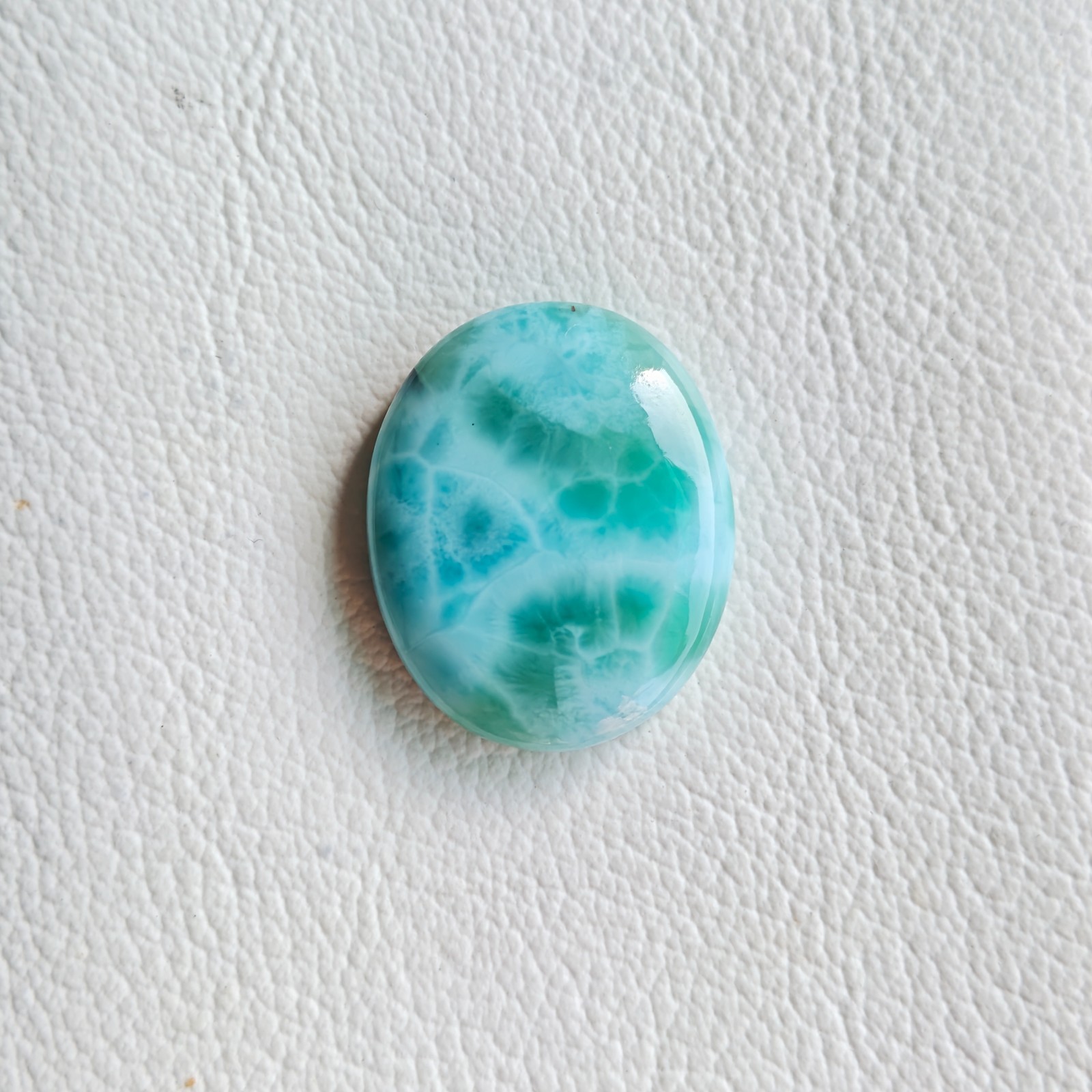 Oval Shape AAA Quality Larimar Cabochon, Size 19x24x5mm Weight 22Carats