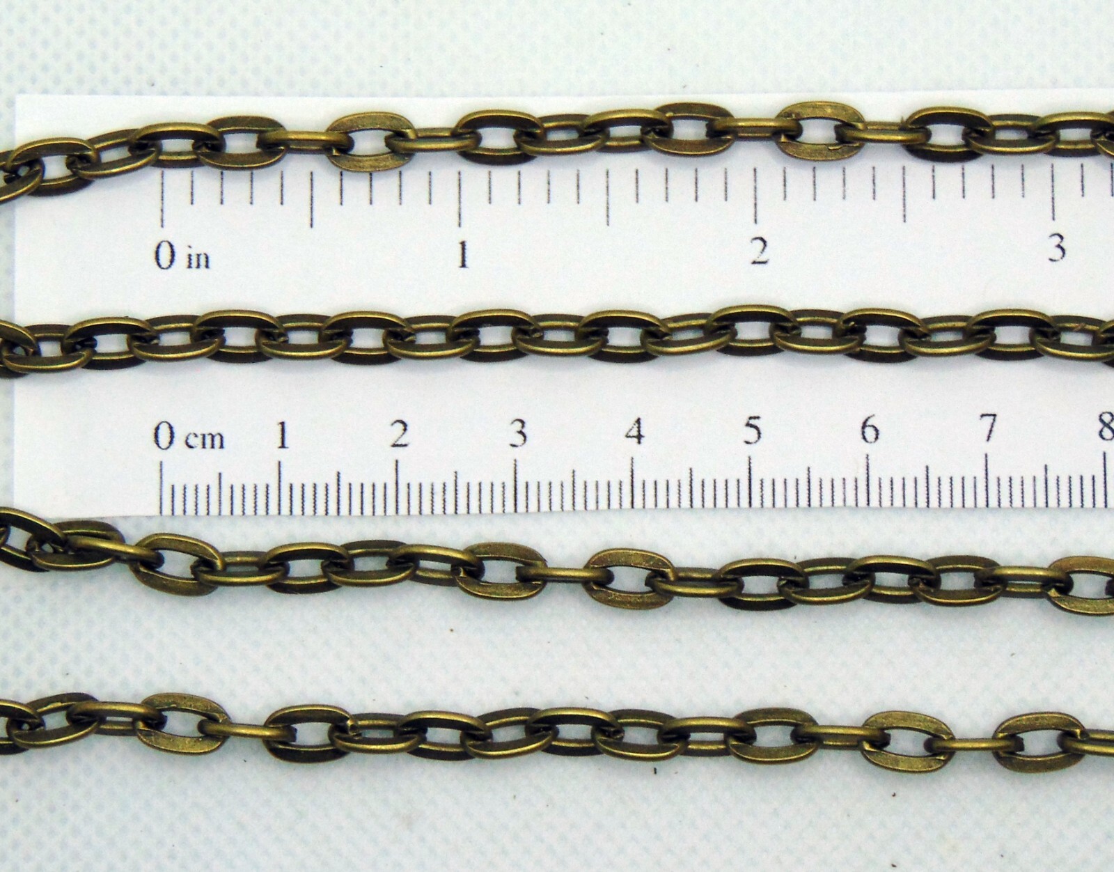 Antique BRASS Flat CABLE Chain ~ 5mm x 8mm Sturdy Links ~ No-Nickel 5 – 100 ft