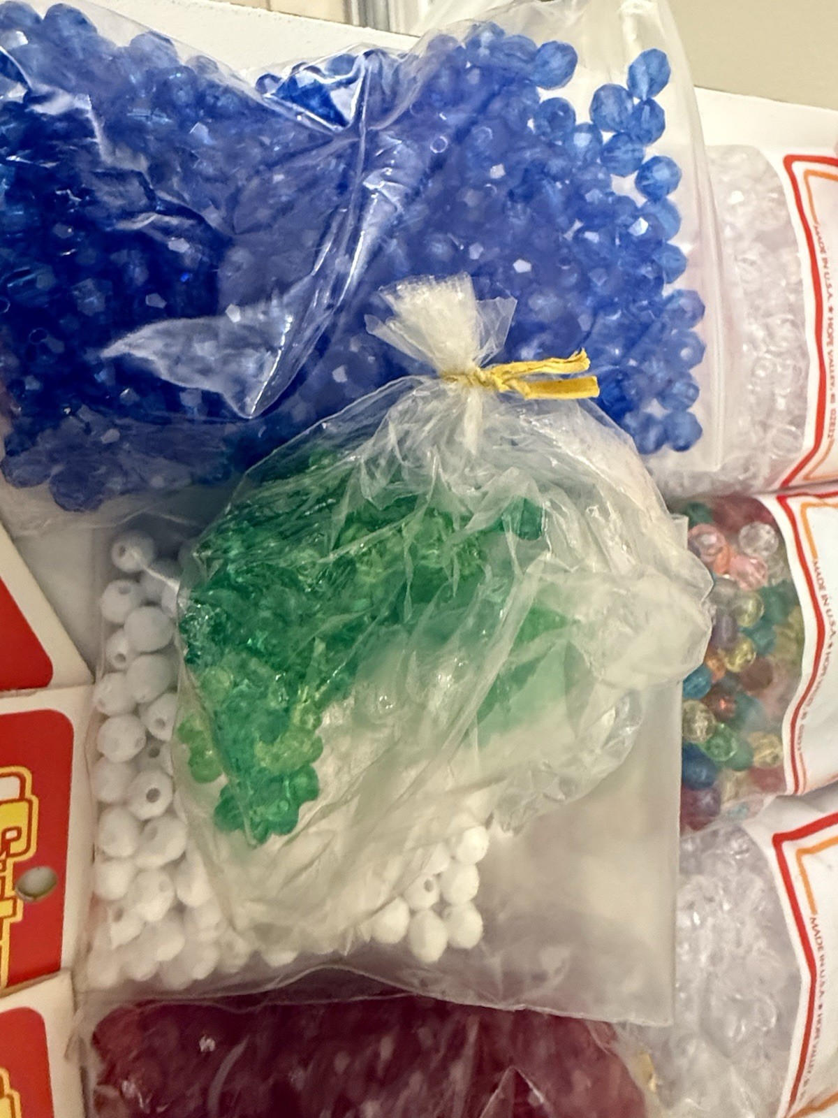 Large LOT Beadery Faceted Plastic Beads Colors & Sunlyn Sequins Push Pin Crafts