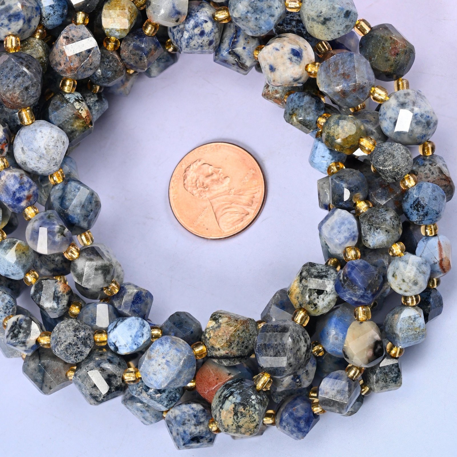 Sunset Dumortierite Faceted Spiral Twist Beads: Size 8mm 10mm, Jewelry…
