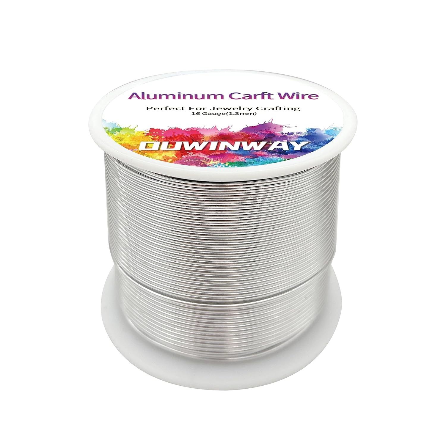 16Gauge Silver Aluminum Crafts Wire 154FT, for Jewelry Crafting, Gemstone Metal