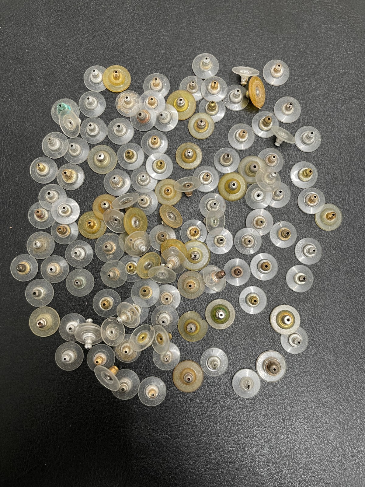 Lot of Bullet Clutch Earring Backs With Silicone Pad. Pre-owned. C230