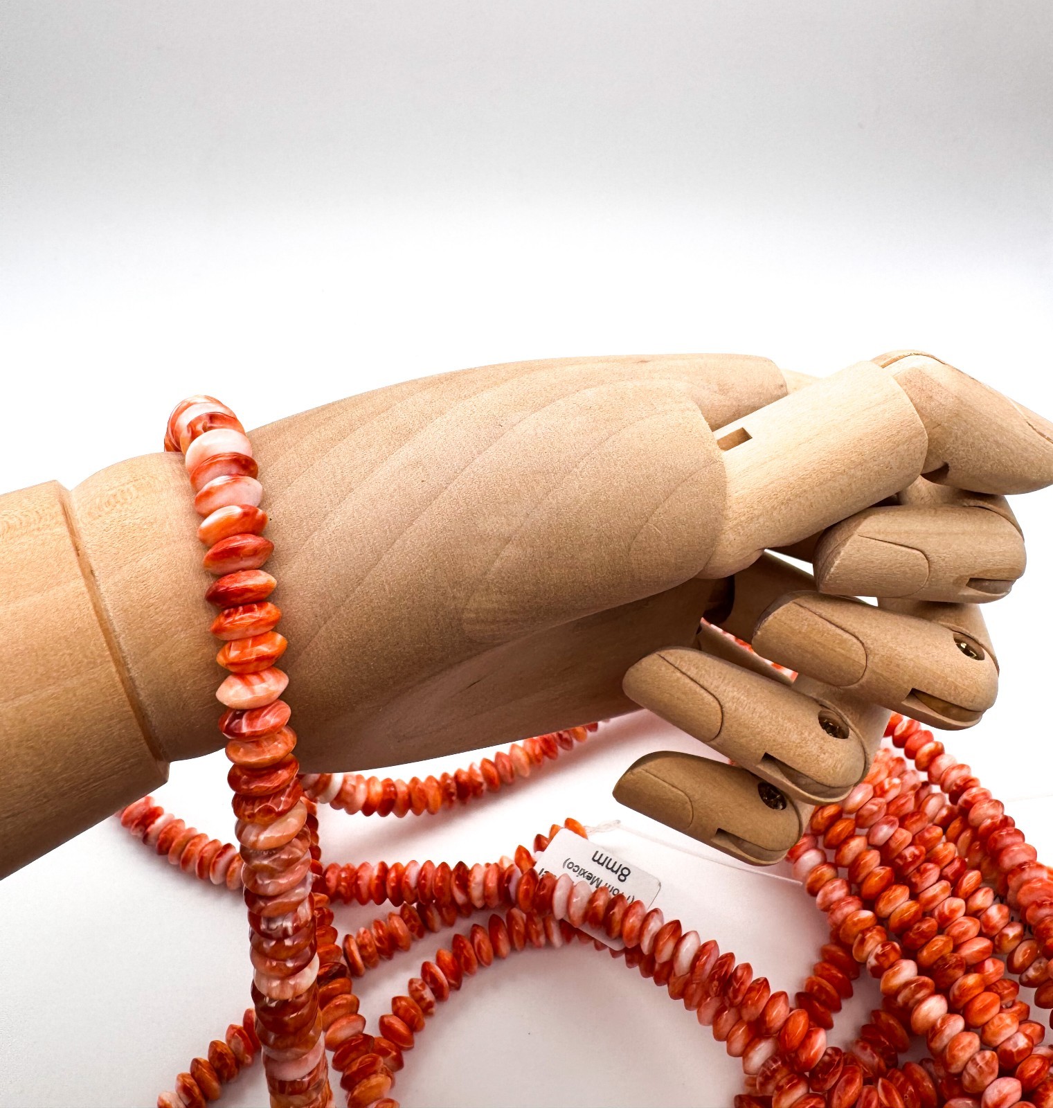 Natural Red Spiny Oyster Heishi Rondelle Native American Gemstone Beads SO5
