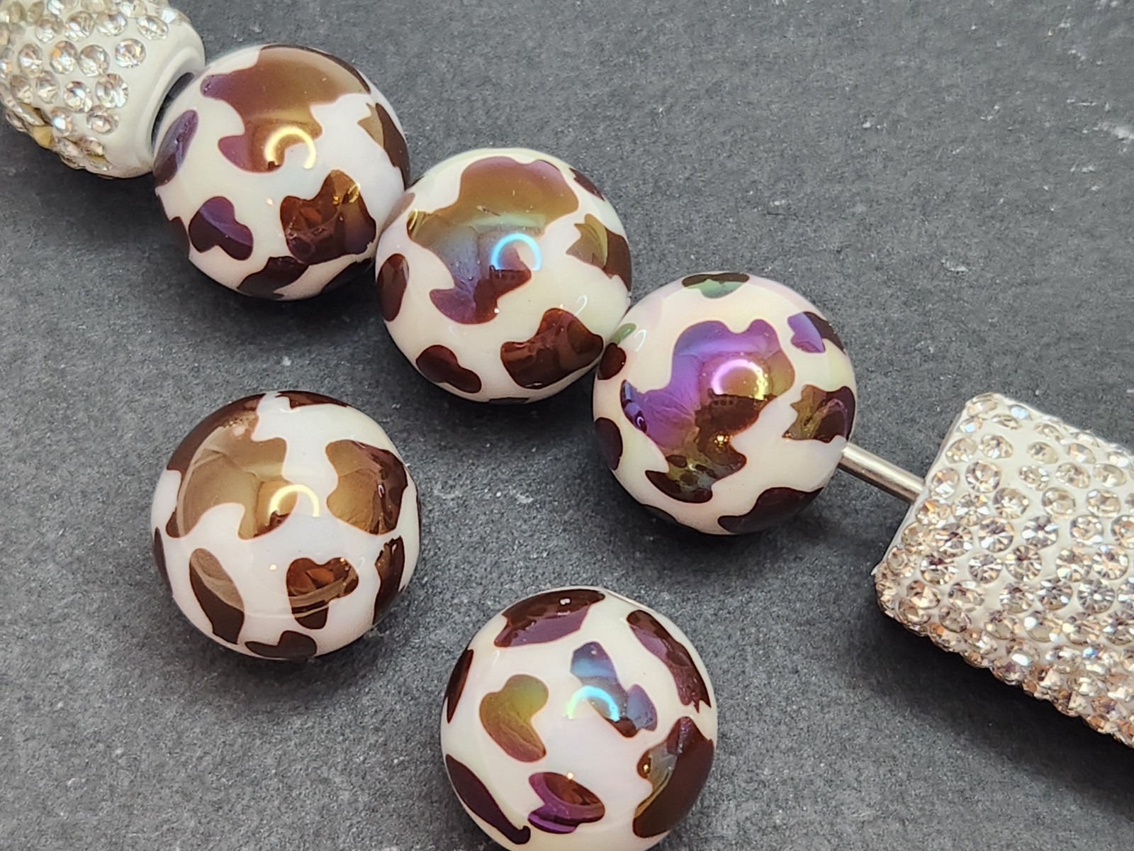 16mm Acrylic Beads – PRINTED ANIMAL DESIGNS – YOU PICK!! – Beadable DIY Pens