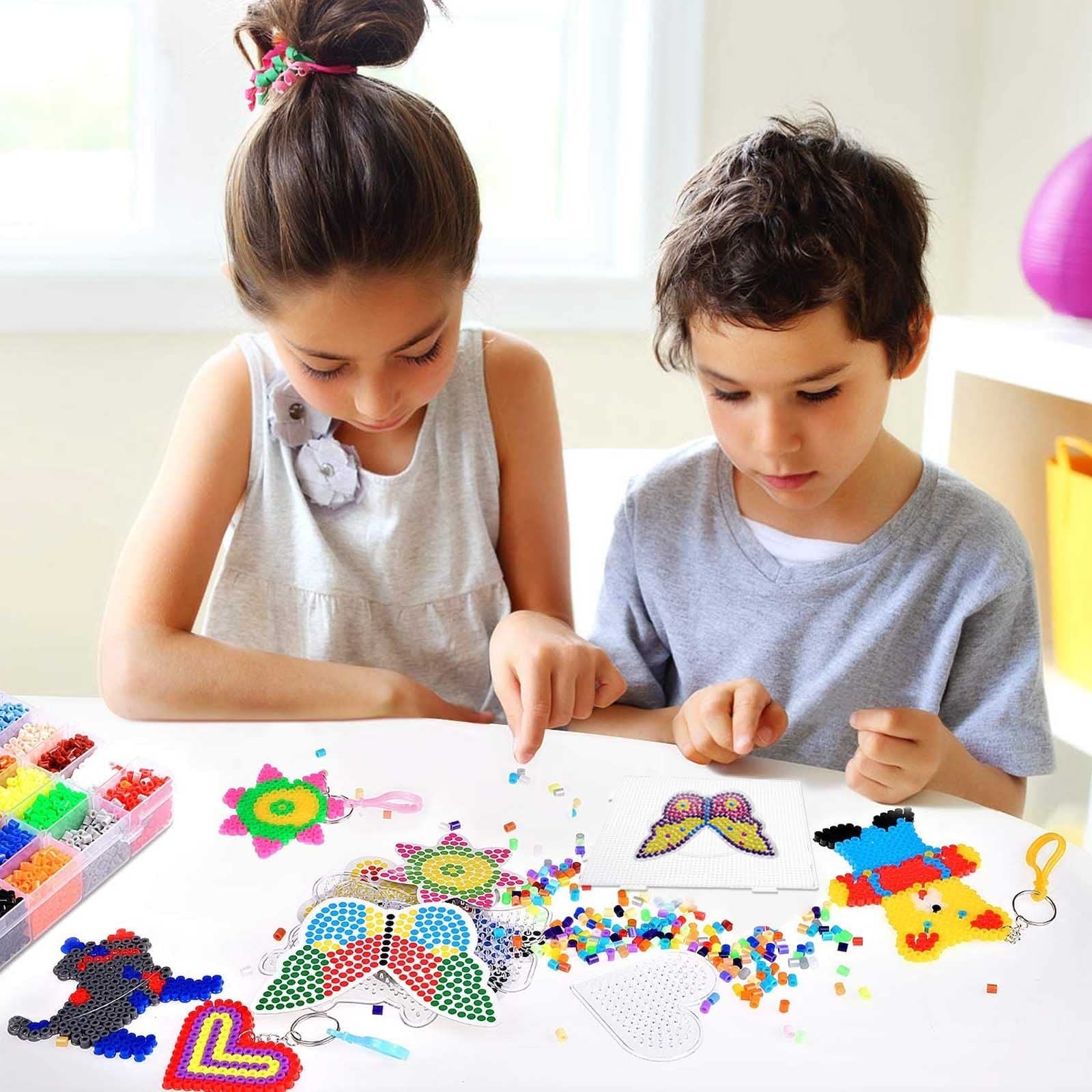 12PCS Mini Perler Bead Pegboards, 2.6mm Plastic Square Boards, 2.6mm, Clear