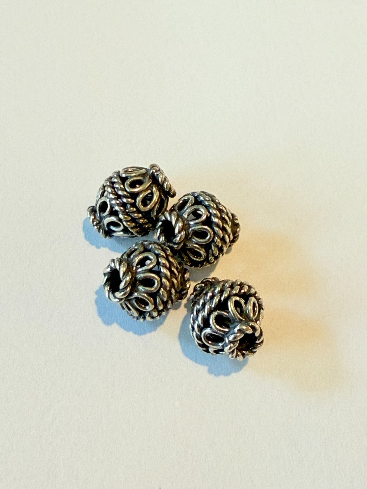 Sterling Silver Genuine Indonesian Bali Round Beads – Various Styles