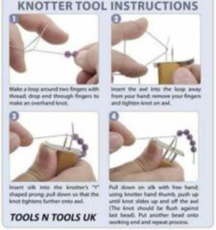 Knotting Tool Bead Wooden Handle Beads & Pears Quick And Easy