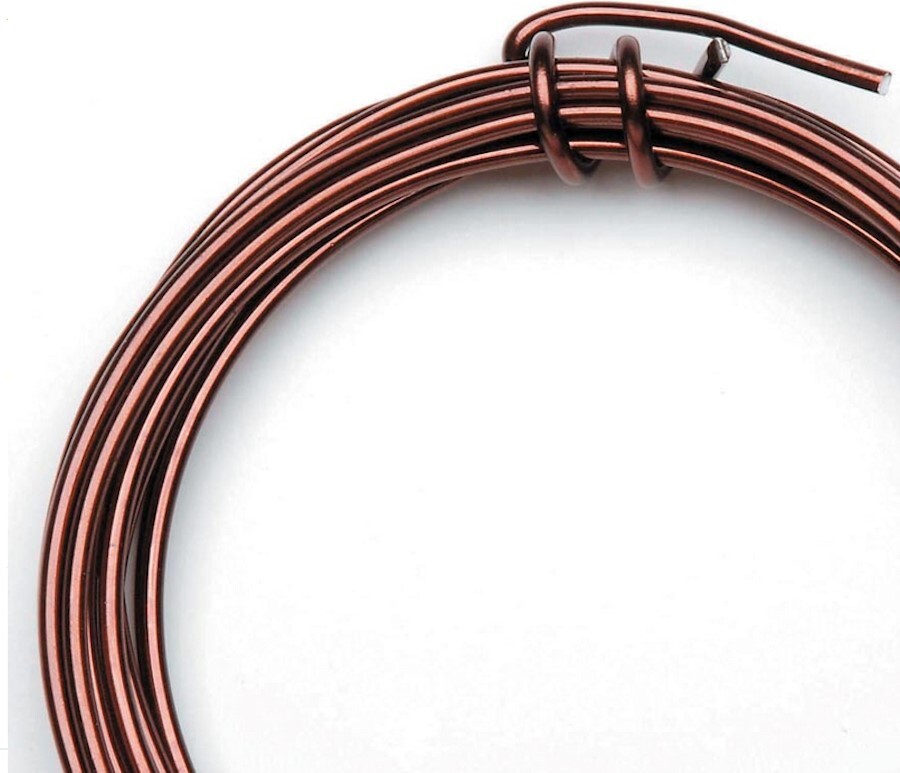 Wire, 3 Yards BROWN 12 Gauge Aluminum Wire for Wrapping *
