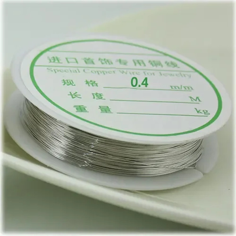 0.2Mm-1Mm Golden Silver Plated Copper Wire String Thread Metal Beading Wire for