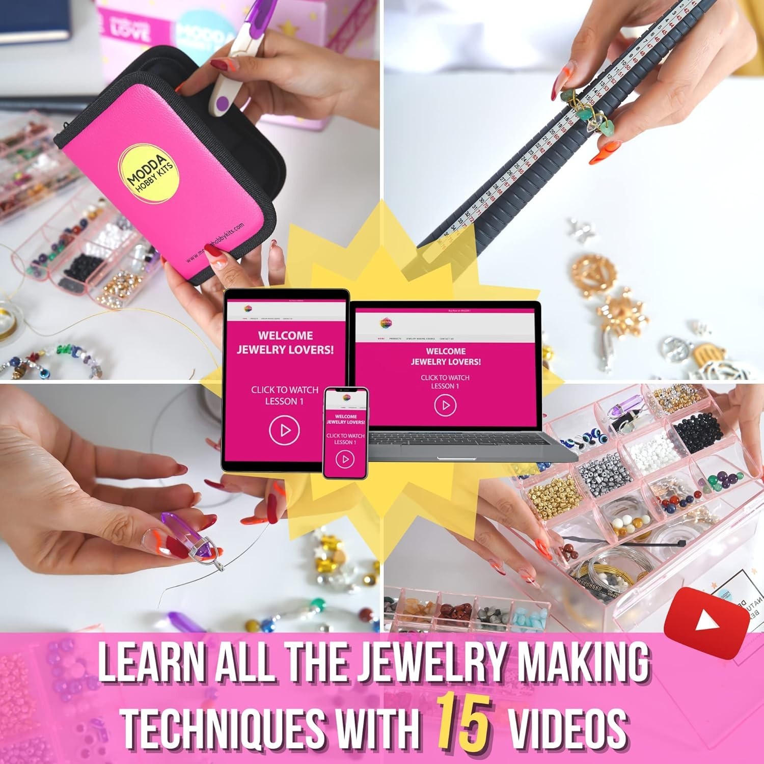 Deluxe Natural Stone Jewelry Making Kit with Video Course
