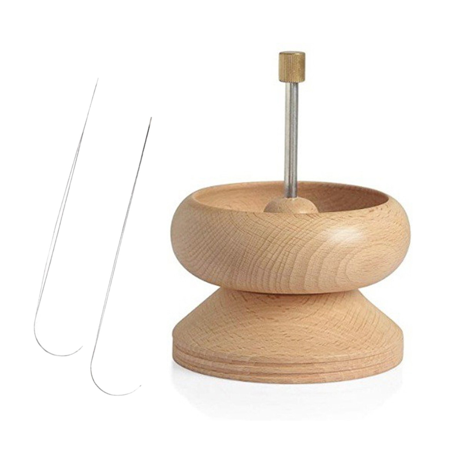 Large Wooden Bead Spinner with Needles – Jewelry & Bead Making Tool