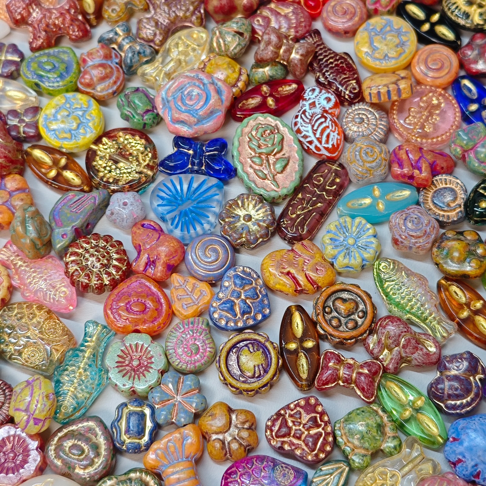100g Handmade Glass Beads for Jewelry Making – 200 Mixed Styles Assortment