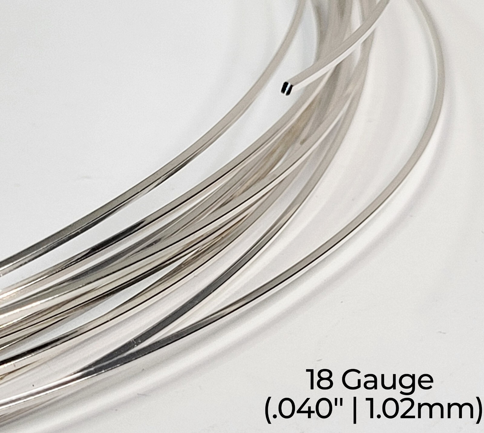 940 Argentium Silver Wire | Square | Dead Soft | 10-22 Gauge | 1-10 Ft | USA