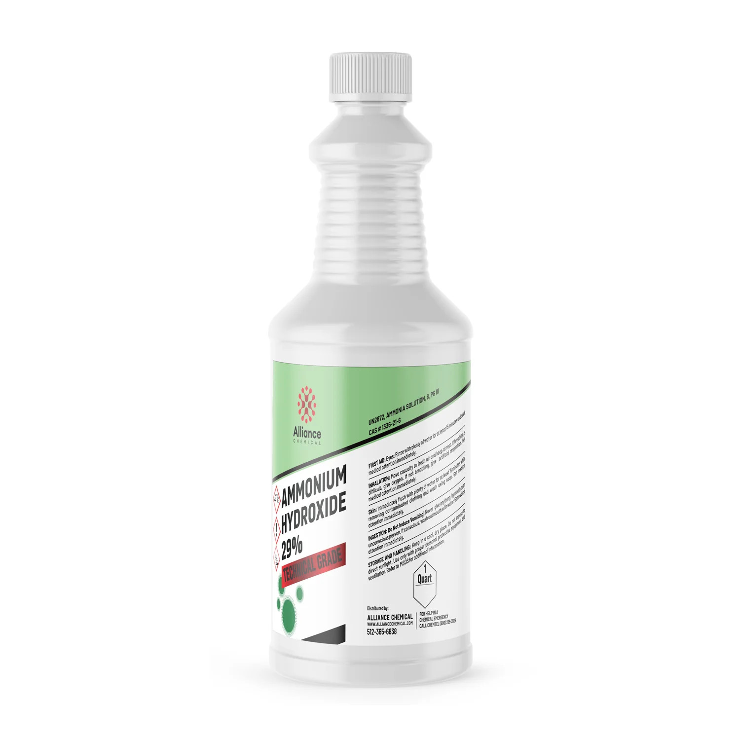Ammonium Hydroxide 29% Technical Grade – 1 Quart