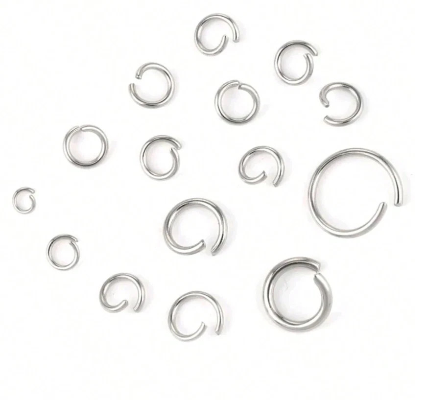 200pcs Stainless Steel Split Open Jump Rings DIY Jewelry Making Open Connectors