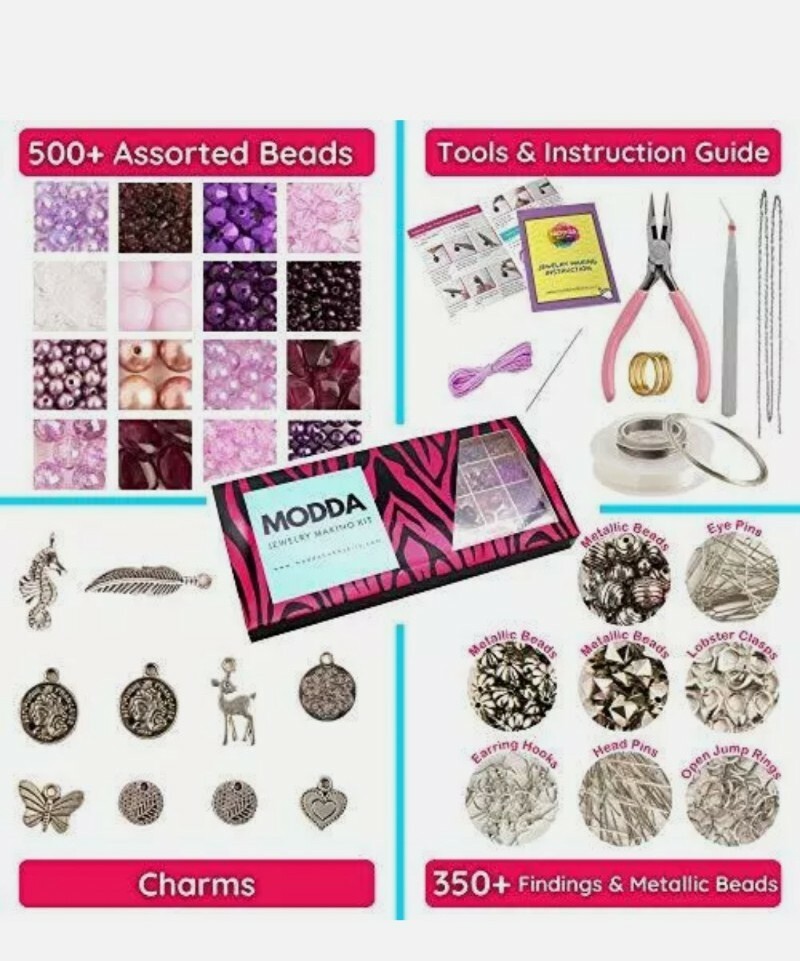 Modda Jewelry Making Supplies – Jewelry Making Kits Beads charms wire tools