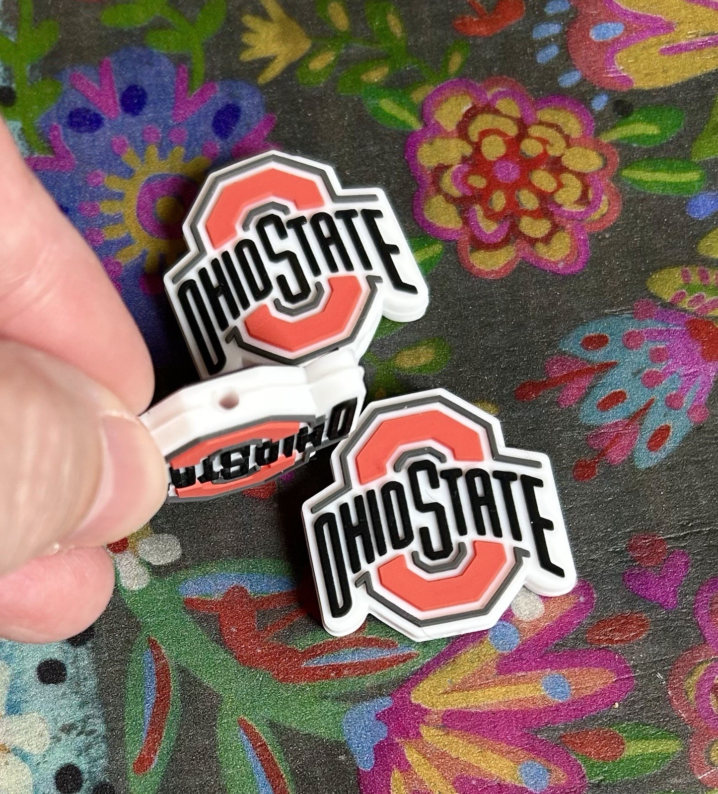 3 Piece OHIO College Logo Focal Beads DIY Jewelry Pens+ NEW Football Champs