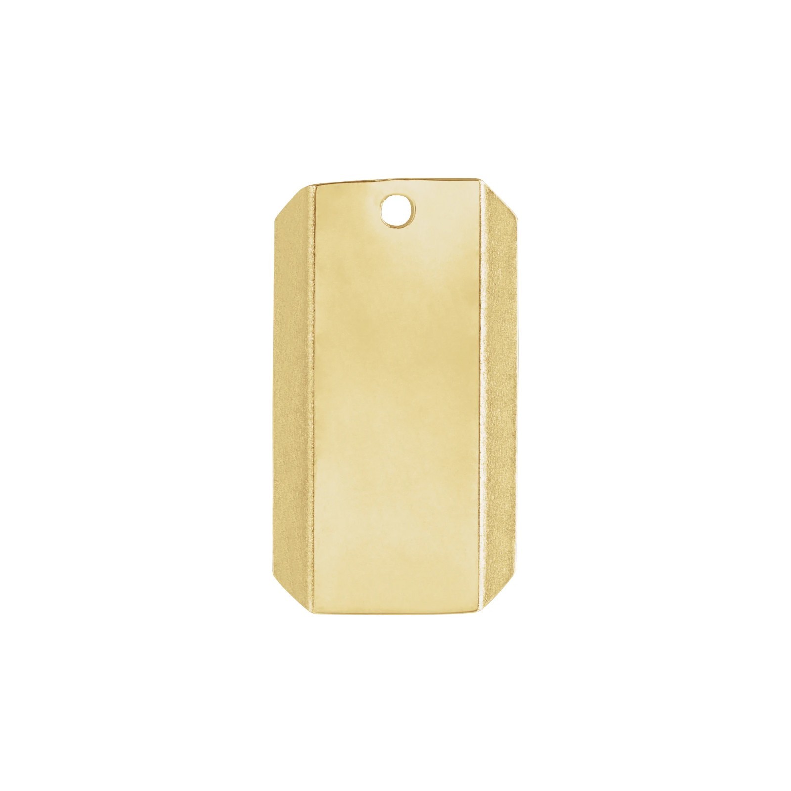10K 14K 18K Gold, Platinum & Silver Engravable Dog Tag Dangle