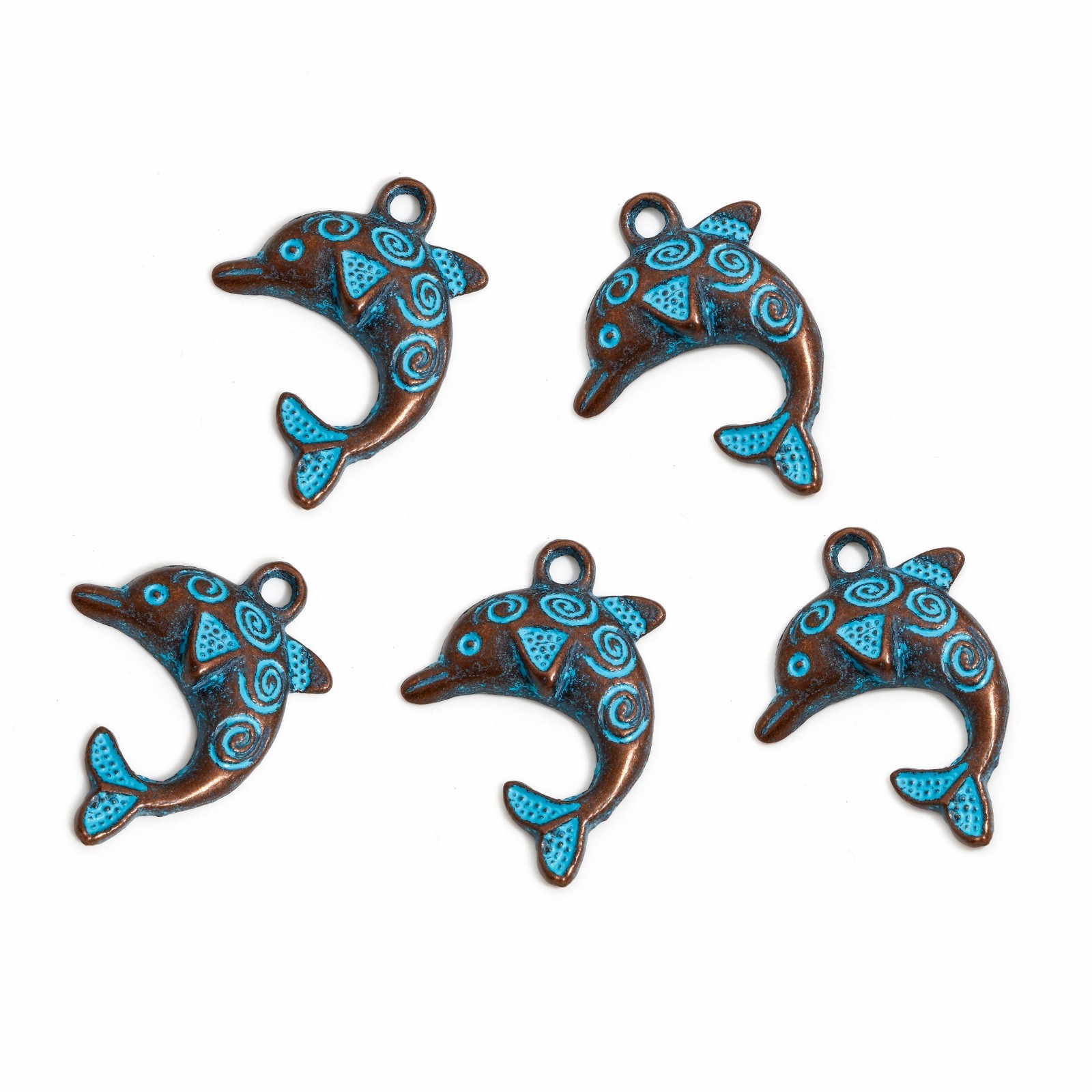 Crab Beach Charms 24mm Blue Copper Summer Ocean Pendants C916404 – 5 Or 10PCs