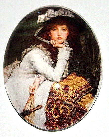 10 Vibrant Colors of 40x30mm Glass Vintage Victorian Art Deco Women Cameos Nice