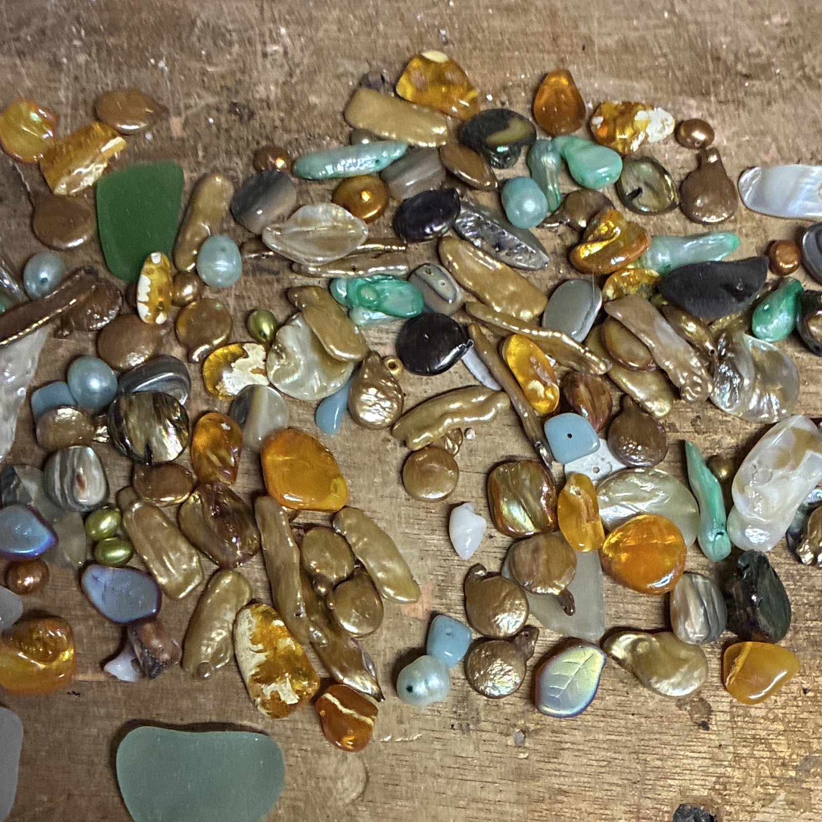 Loose Multicolor Pearl & Stone Beads Lot for Jewelry Making