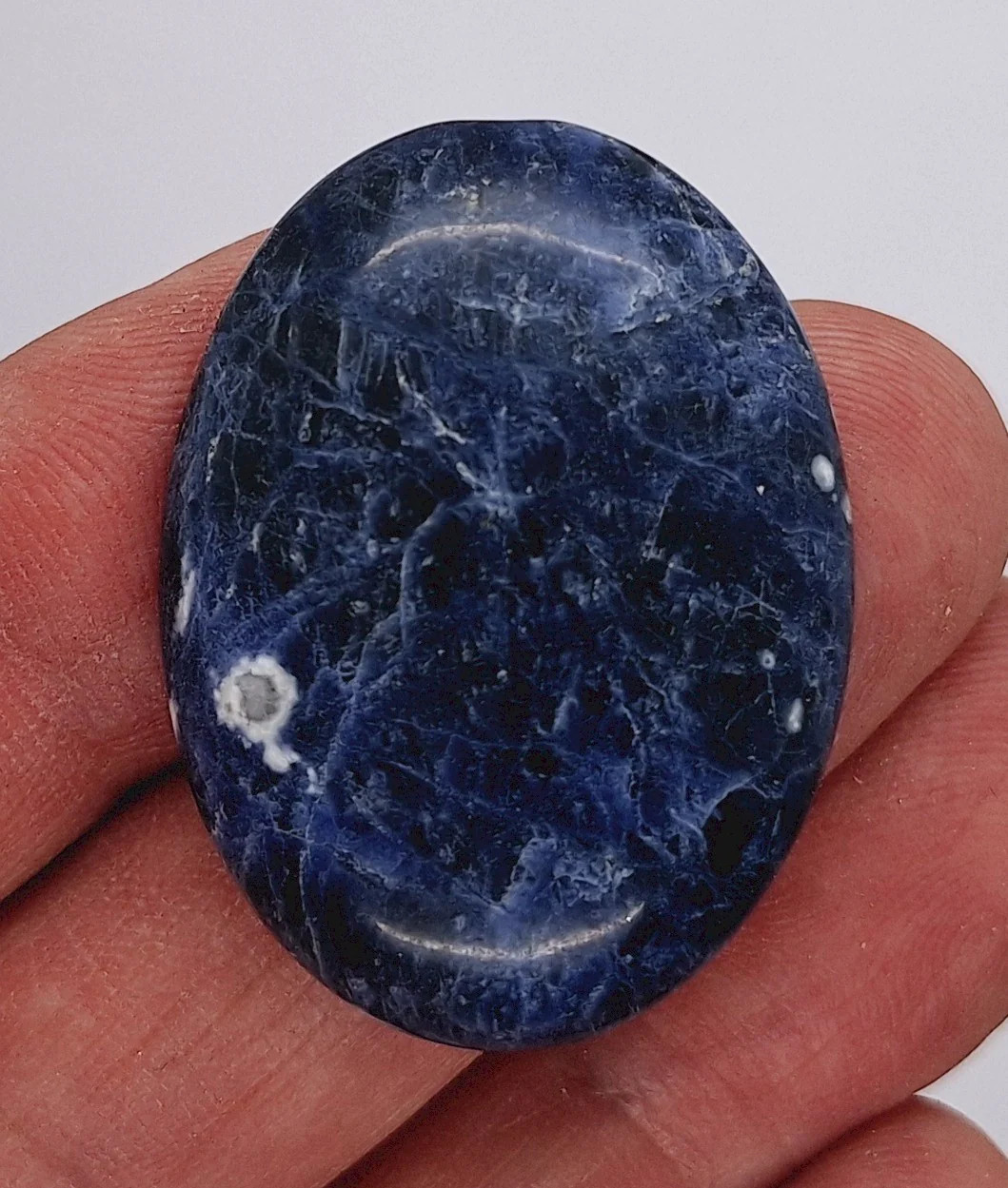 SALE READ DESCRIPTION 40x30mm Natural Sodalite Flat Back Cabochon Gemstone Cameo
