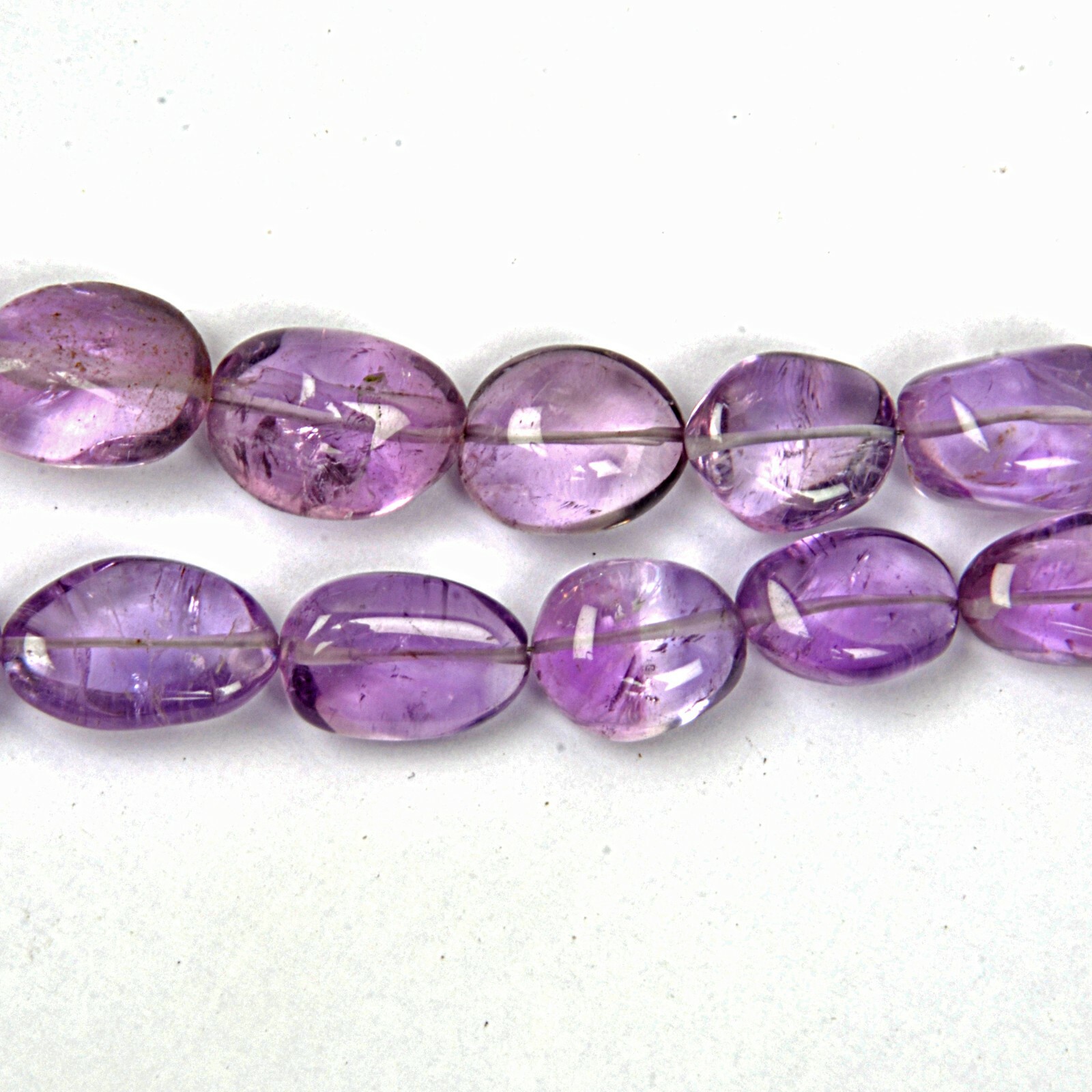Natural Amethyst Smooth Tumble 16 Inch Strand 13X20-11X15 MM Gemstone Beads