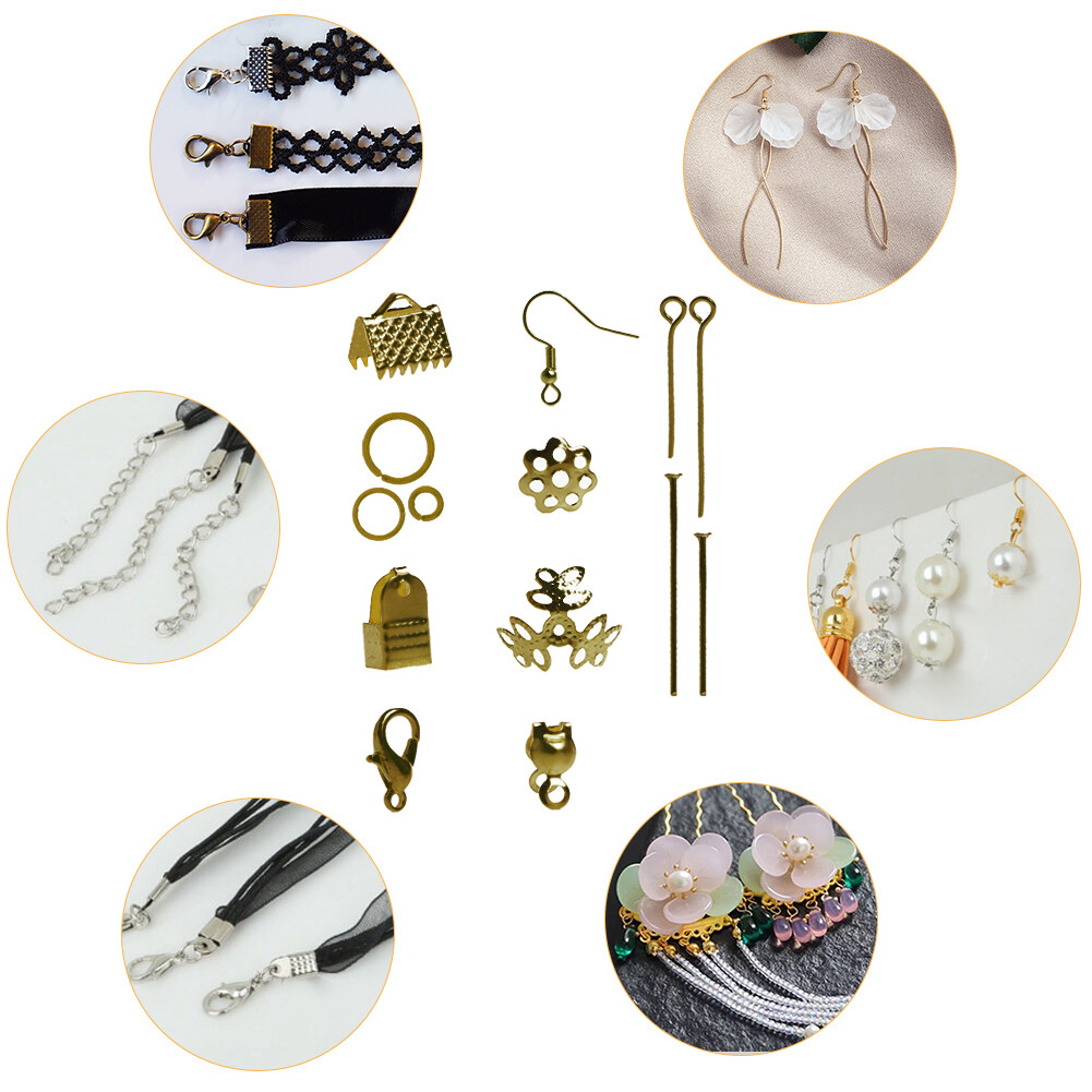 Jewelry Making Supplies Starter Kit Earring Findings Beading Wires Pliers Set