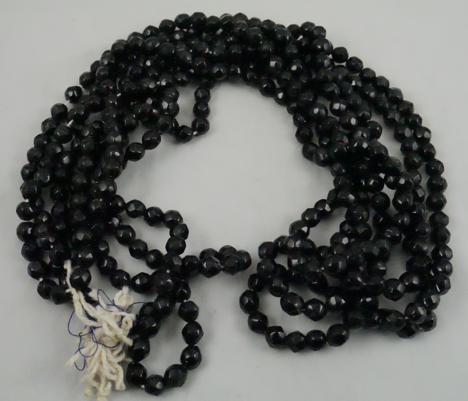 400 Thailand Natural Black Onyx Gemstone Faceted Round Beads – 9mm