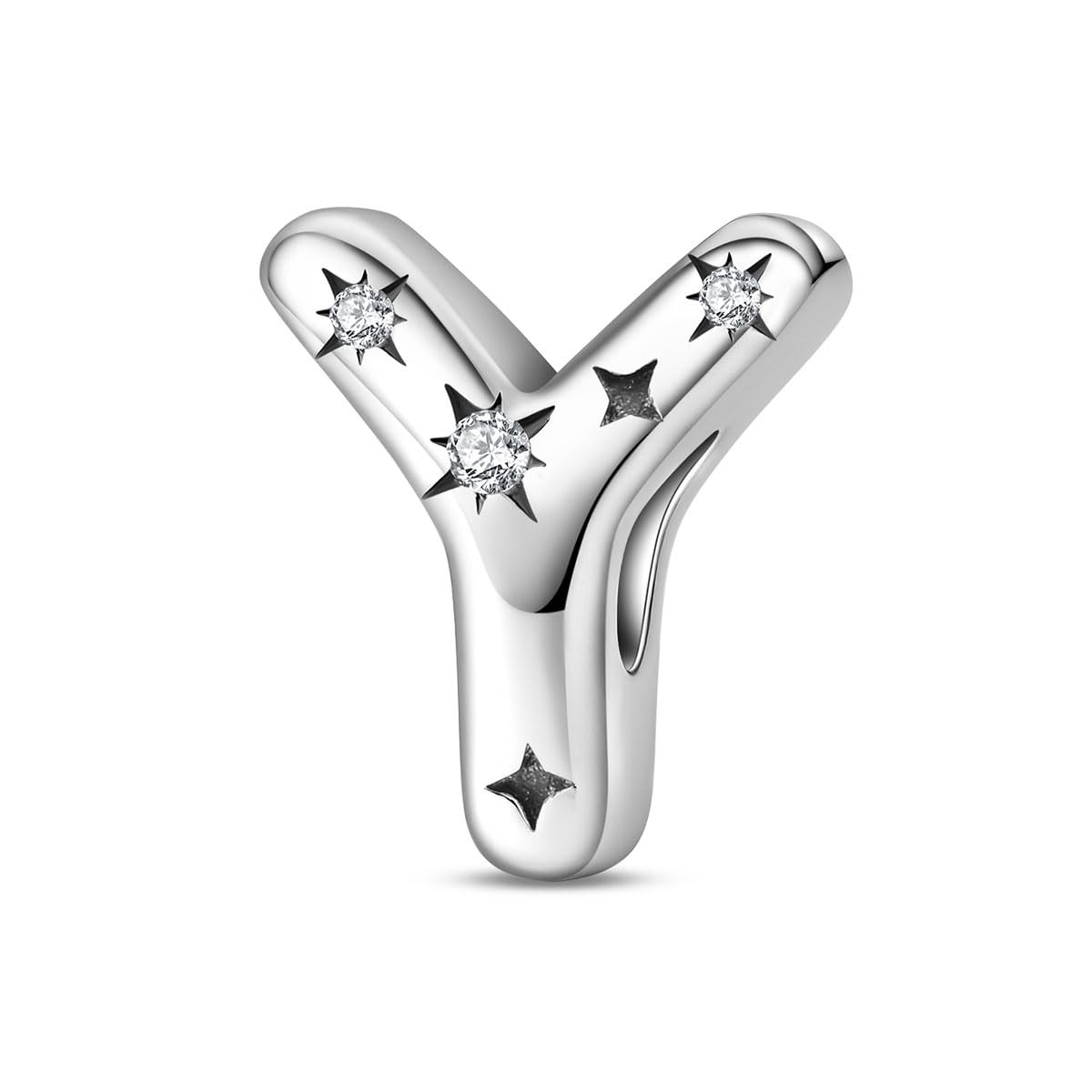 Initial Letter Alphabet Silver Charm Bracelet for Women with 5A Original Be – 10