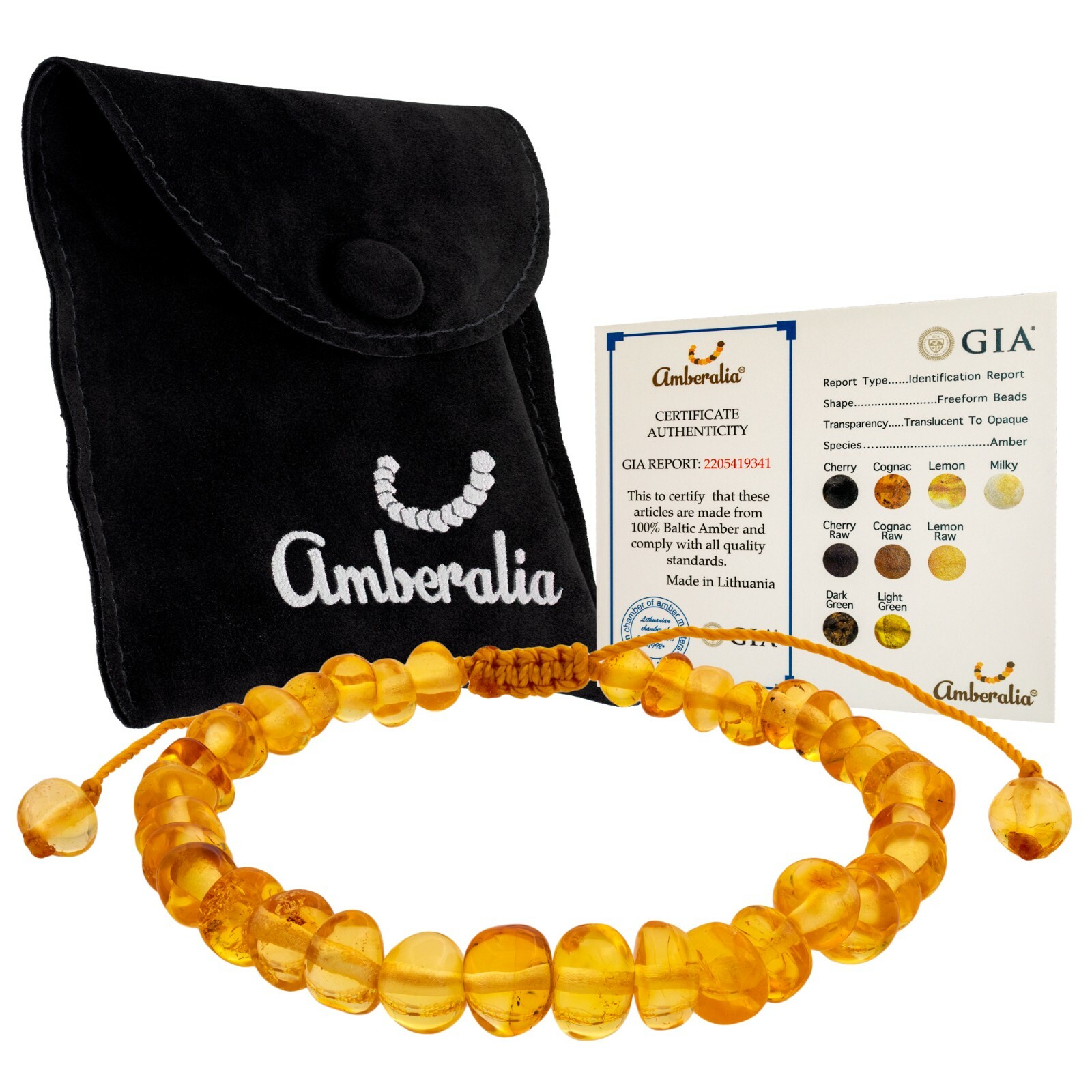 Adjustable Adult Polish Baltic Amber Bracelet -pain relief -One size fits most