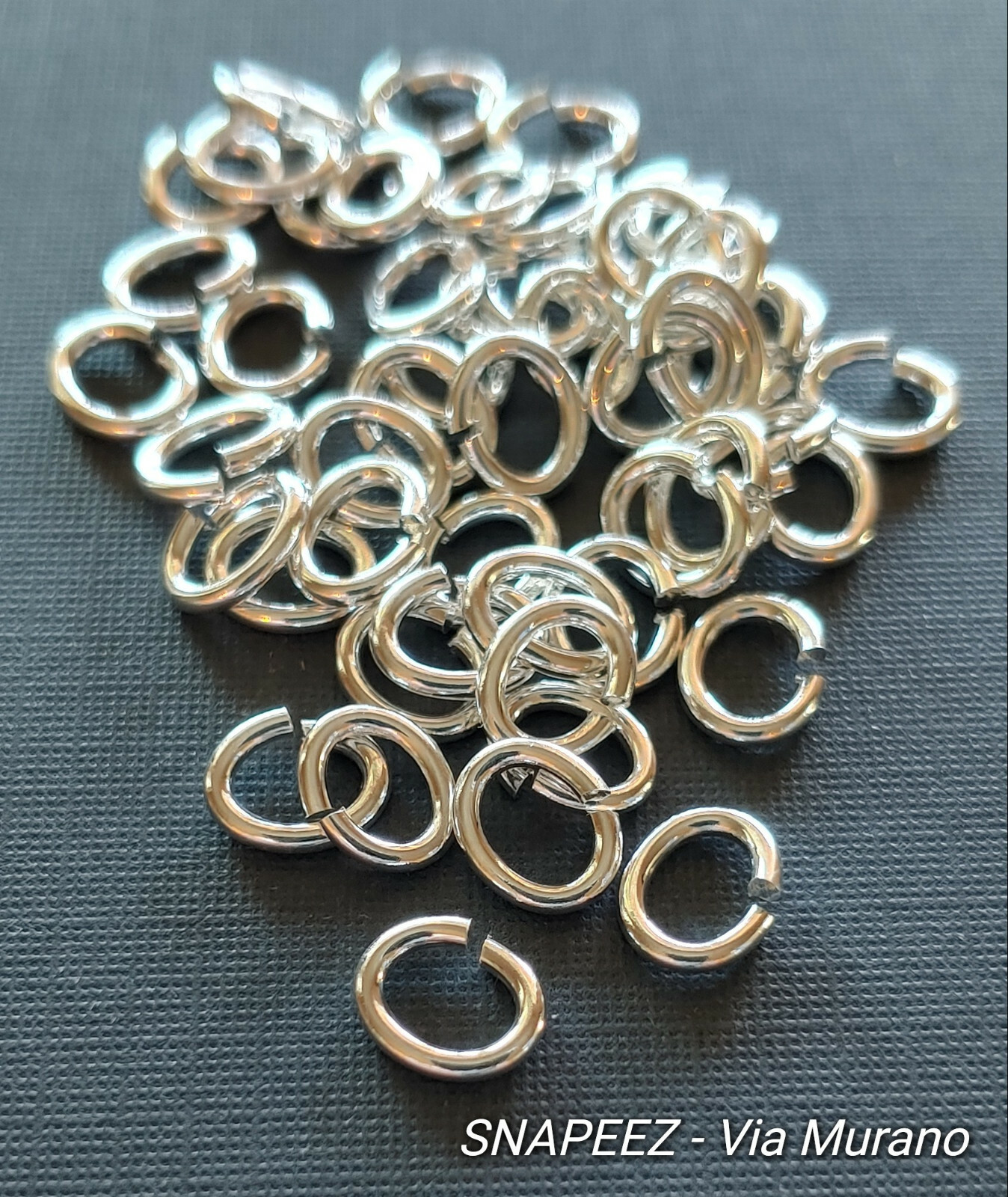 SNAPEEZ II ULTRAPLATE Oval – 99.9% Pure Silver Jump Ring 8x6mm. Made in USA.