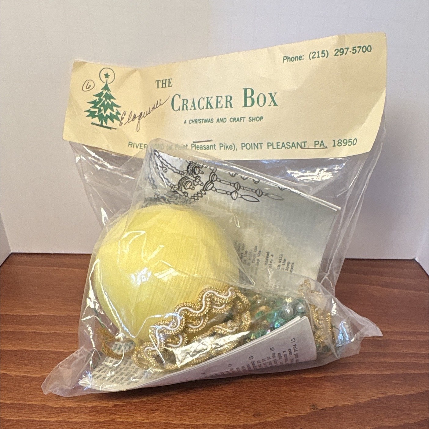 The Cracker Box Christmas Craft Shop beading kit in original package