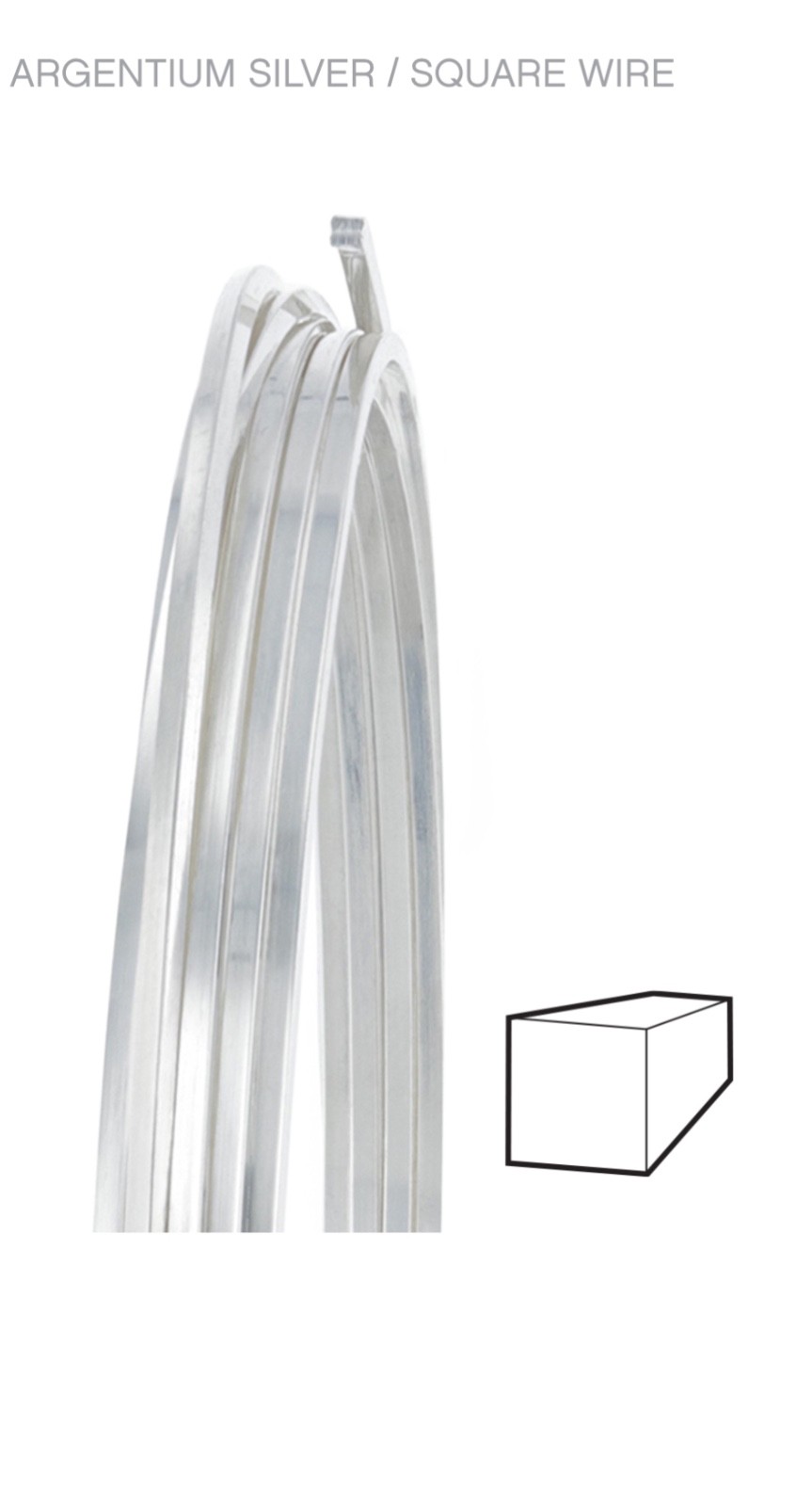 940 Argentium Sterling Silver Wire- Square- Dead Soft – 20 Gauge- 5 ft