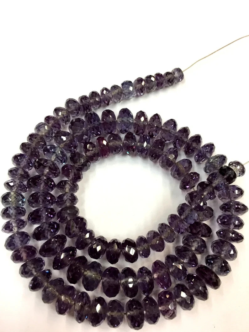 Extremely Beautiful So Gorgeous Rondelle Beads Alexandrite Faceted Rare Beads.
