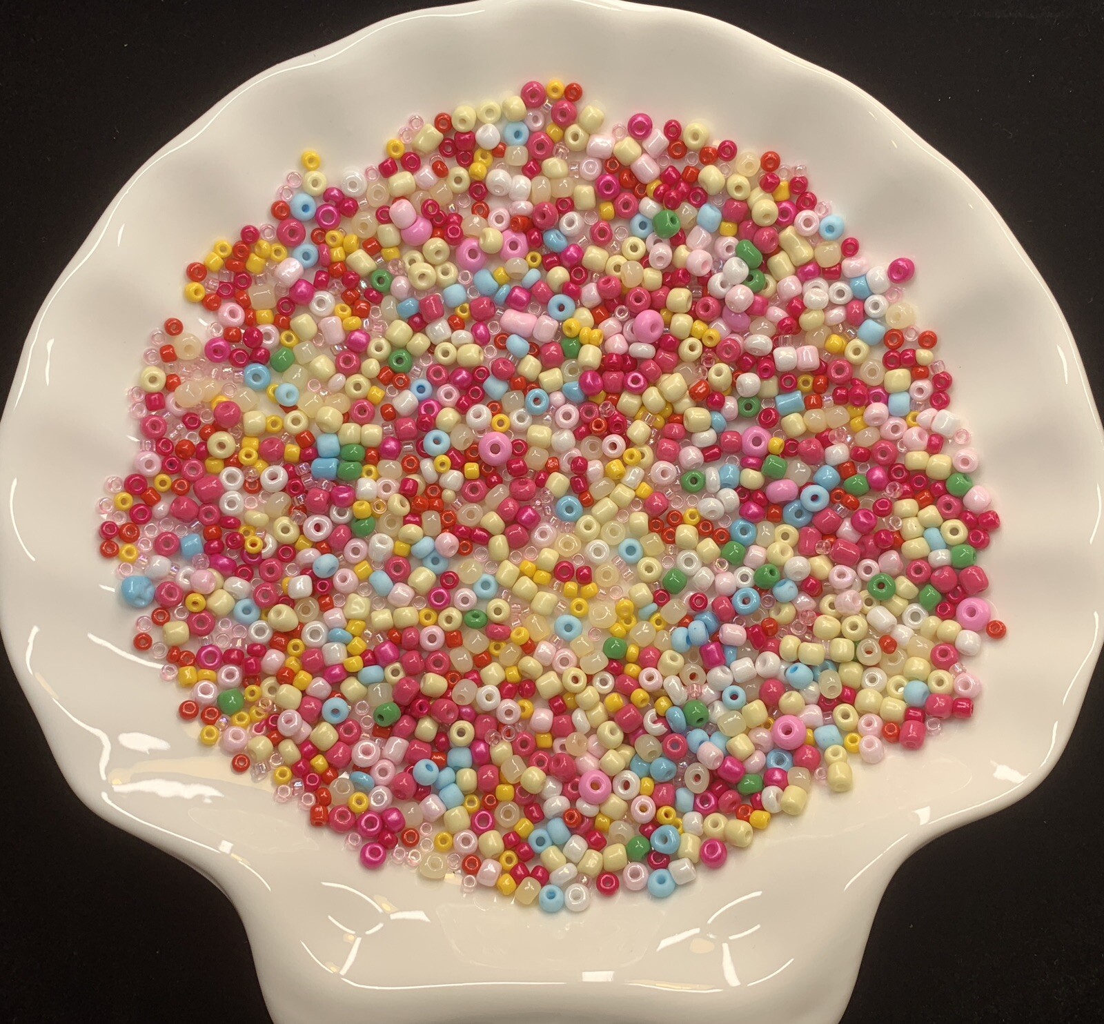 1 LB / 16 Oz/ 454 Grams Unique Mix Color Glass Seed Beads Lot 36 Packages