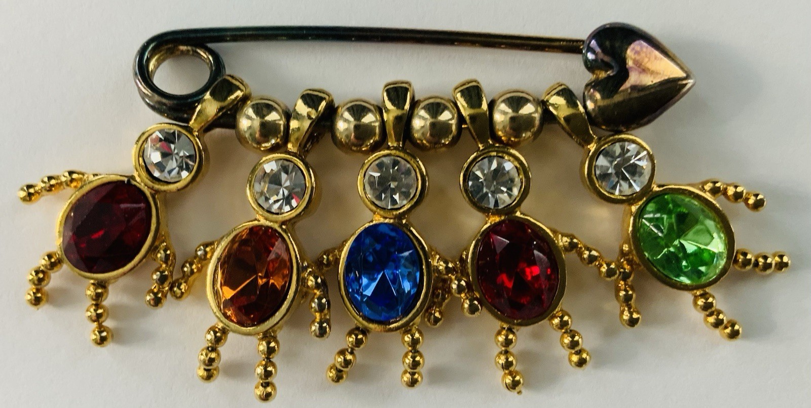 10 PCS Birthstone PIN Little People Jewelry: Ruby, Garnet,Topaz,Sapphire,Peridot