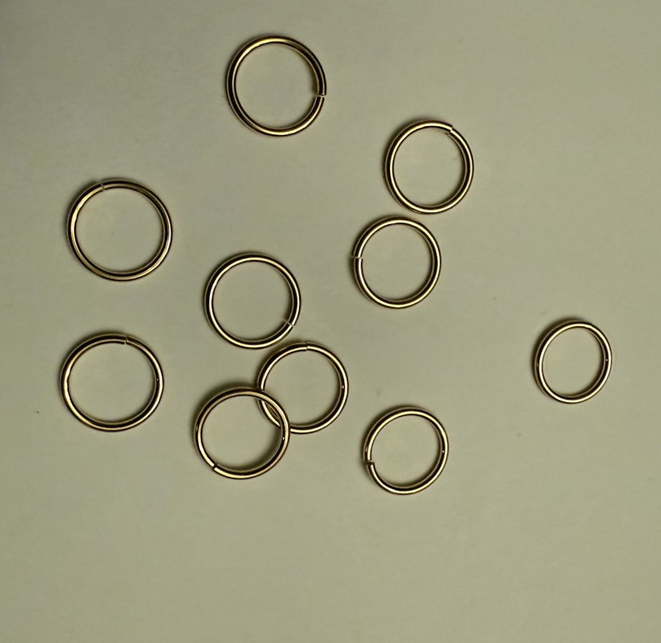 14kt gold filled 18ga 10mm OPEN jump rings 10pcs