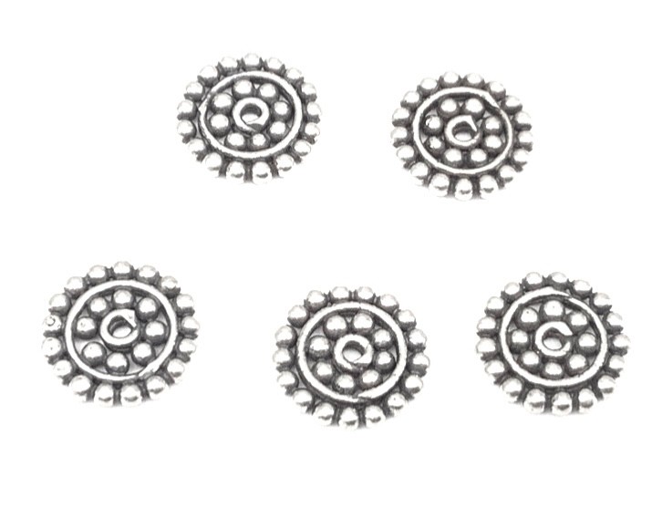 8.5mm Daisy Sterling Silver .925 Bali Beads Jewelry making Supplies