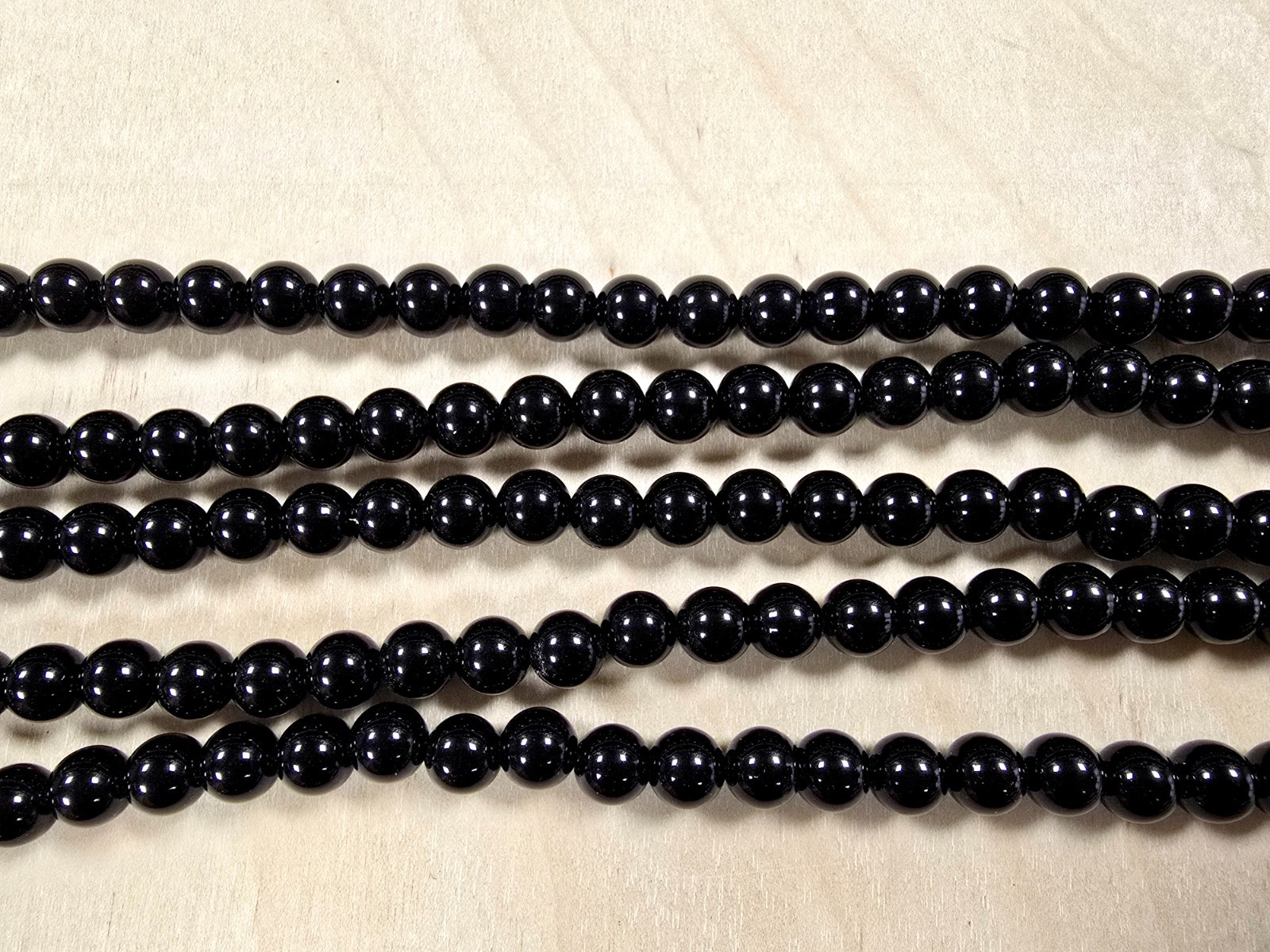 Obsidian Beads AAA Round Smooth Glossy Finish on 16″ Strand for Jewelry & Crafts