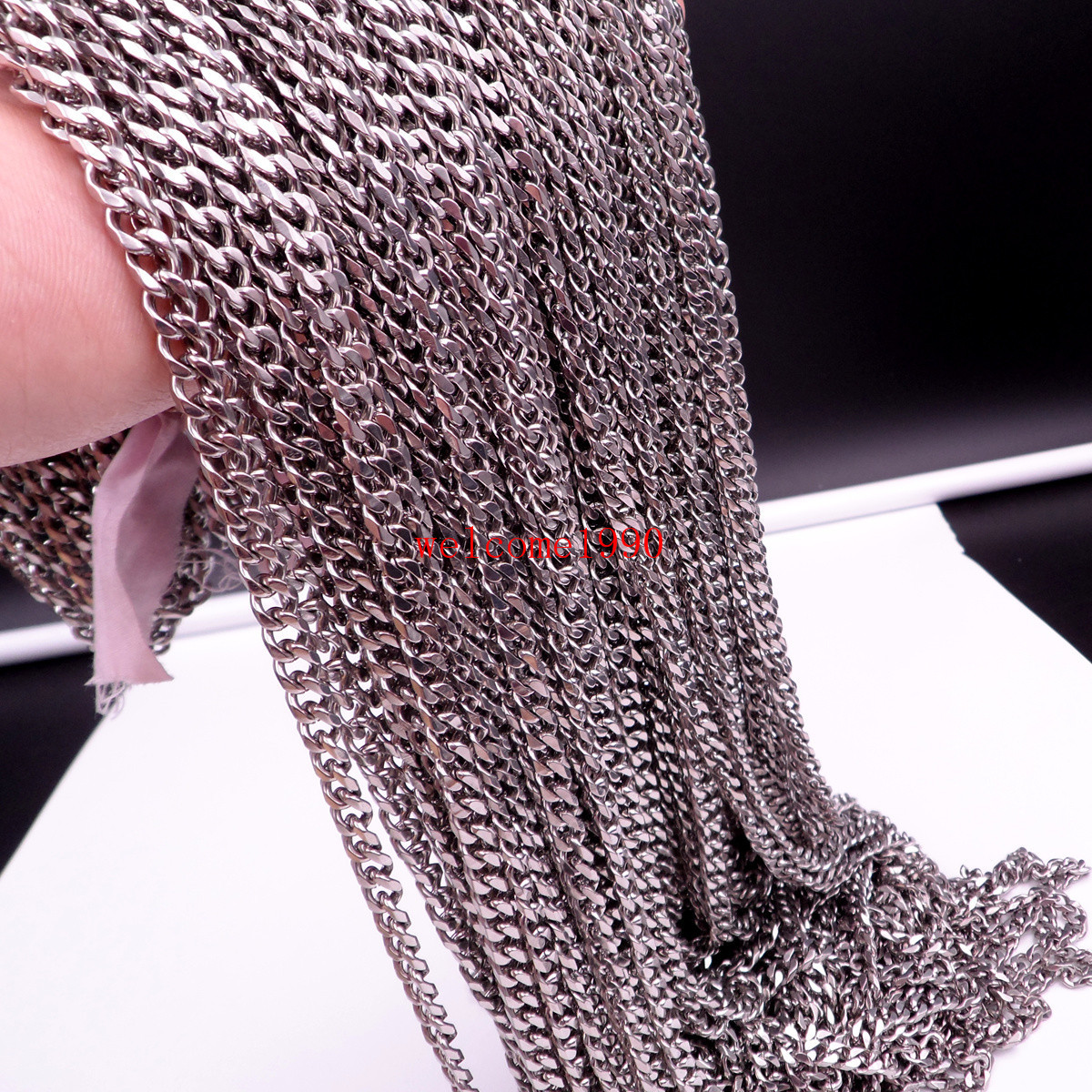 10meter 5mm Curb chain Stainless Steel jewelry finding / Marking DIY Necklace