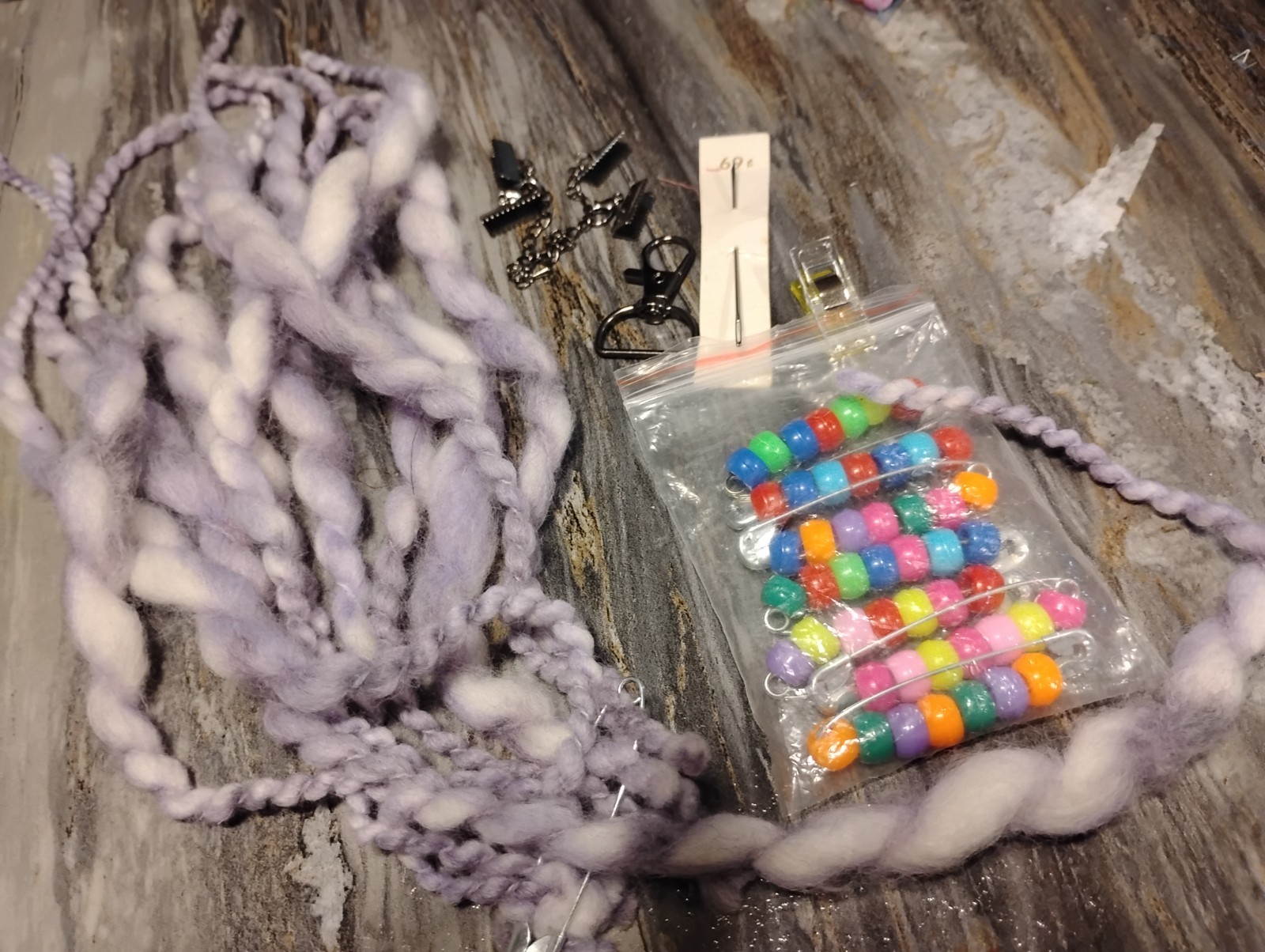Purple people-eater friendship bracelet kit